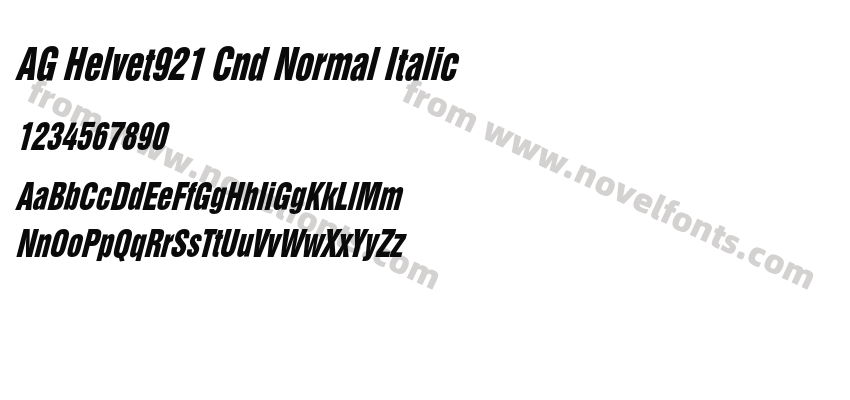 AG Helvet921 Cnd Normal ItalicPreview