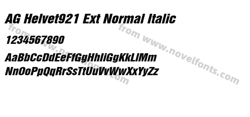 AG Helvet921 Ext Normal ItalicPreview