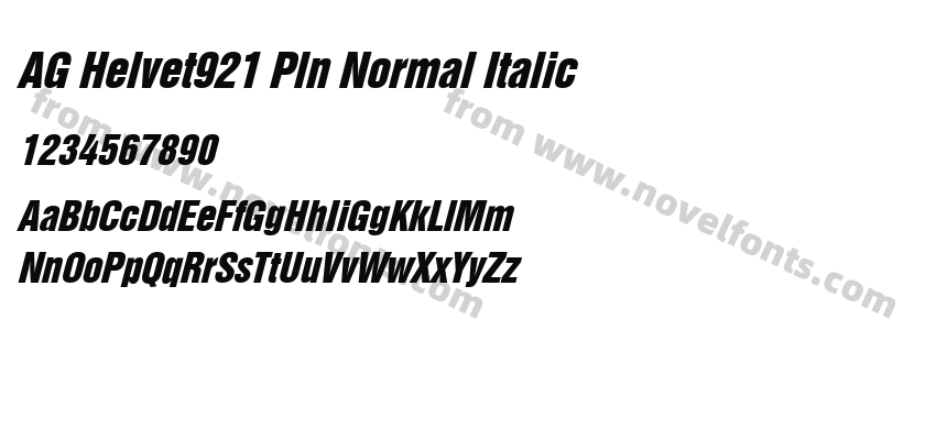 AG Helvet921 Pln Normal ItalicPreview