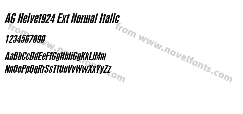 AG Helvet924 Ext Normal ItalicPreview