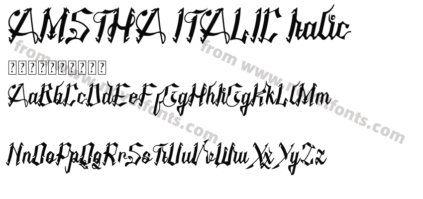 AMSTHA ITALIC ItalicPreview
