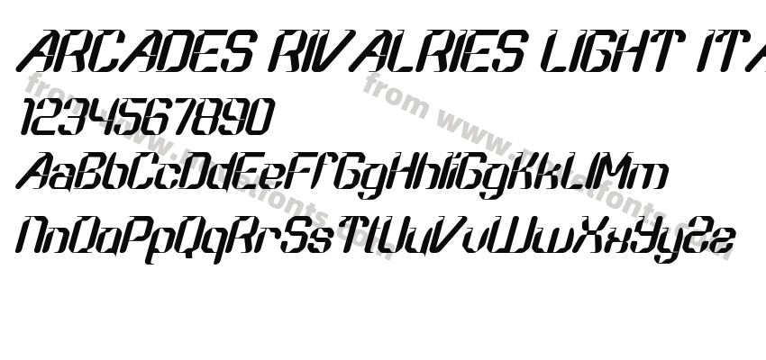 ARCADES RIVALRIES LIGHT ITALICPreview