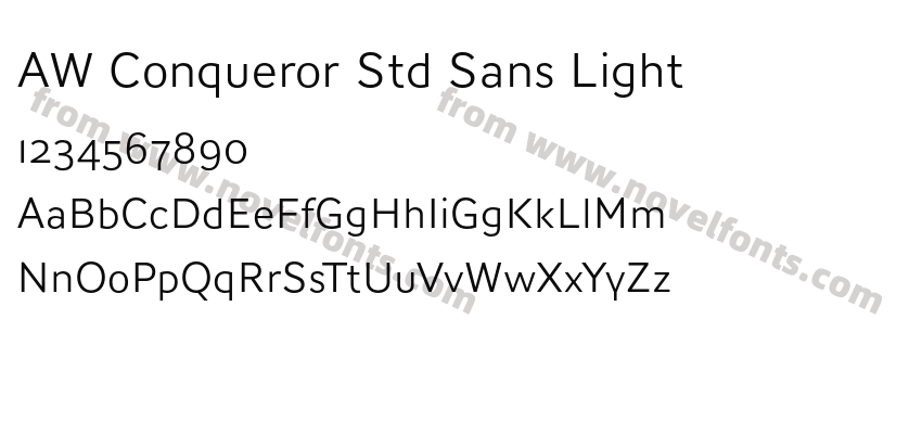 AW Conqueror Std Sans LightPreview