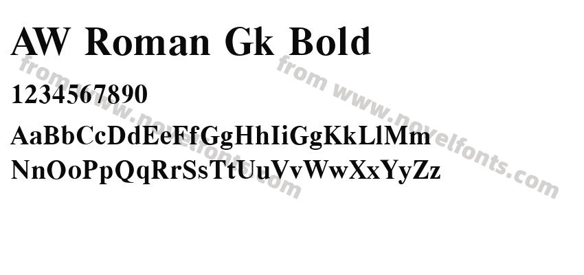 AW Roman Gk BoldPreview
