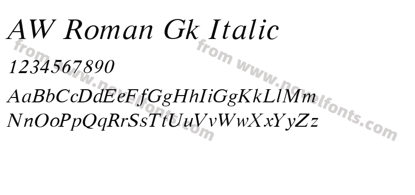 AW Roman Gk ItalicPreview