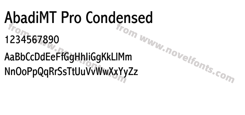 AbadiMT Pro CondensedPreview