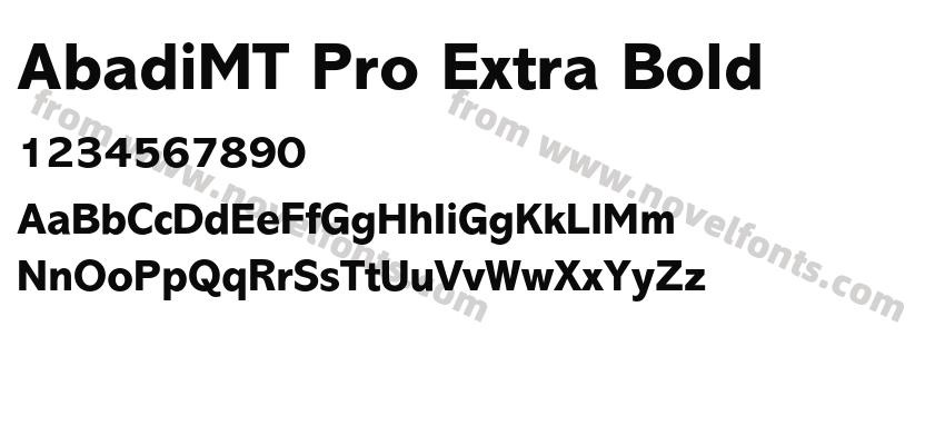 AbadiMT Pro Extra BoldPreview