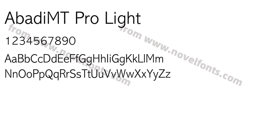 AbadiMT Pro LightPreview
