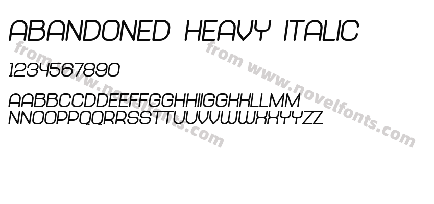 Abandoned Heavy ItalicPreview