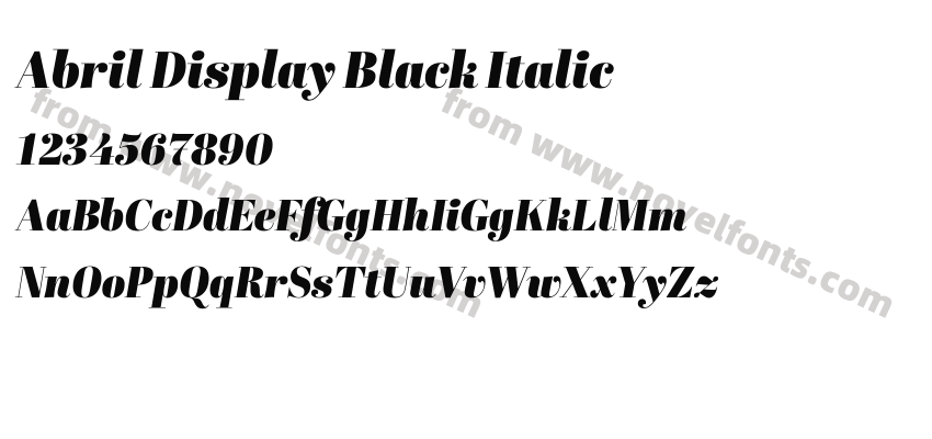 Abril Display Black ItalicPreview