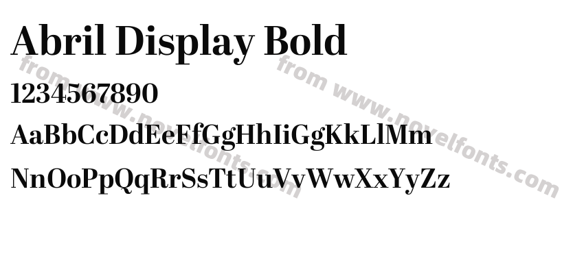 Abril Display BoldPreview