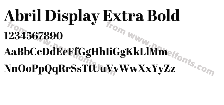 Abril Display Extra BoldPreview