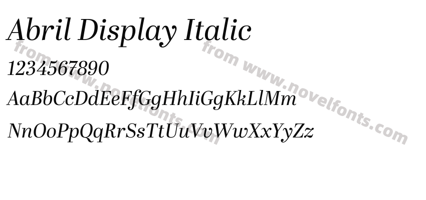 Abril Display ItalicPreview