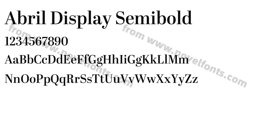 Abril Display SemiboldPreview