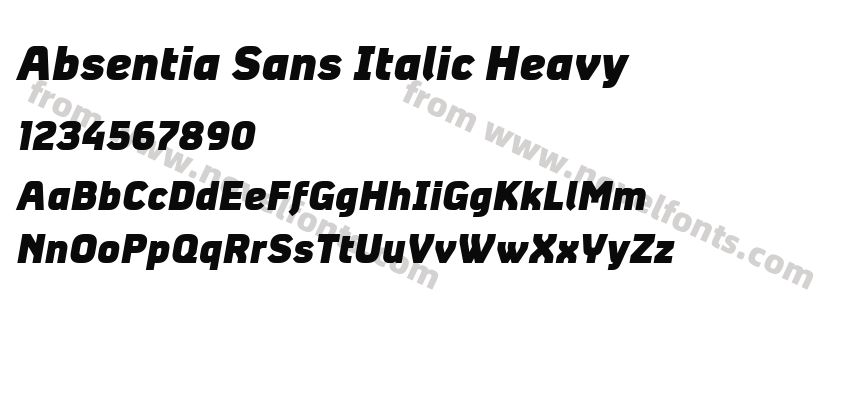 Absentia Sans Italic HeavyPreview