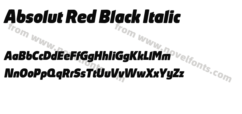Absolut Red Black ItalicPreview