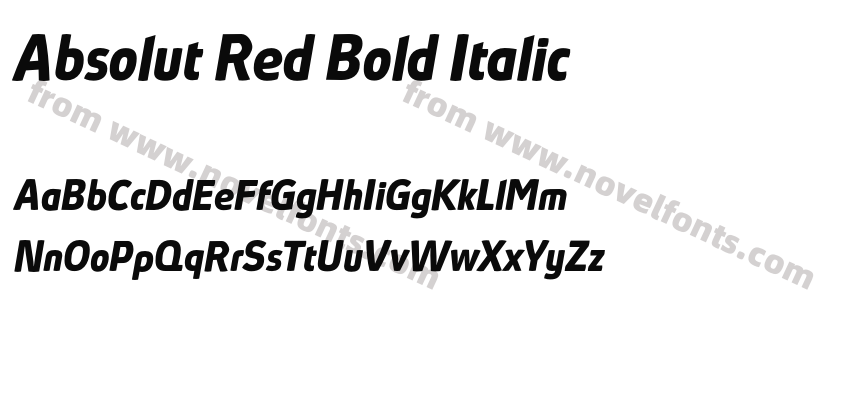 Absolut Red Bold ItalicPreview