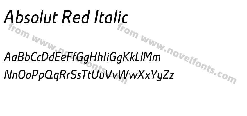 Absolut Red ItalicPreview