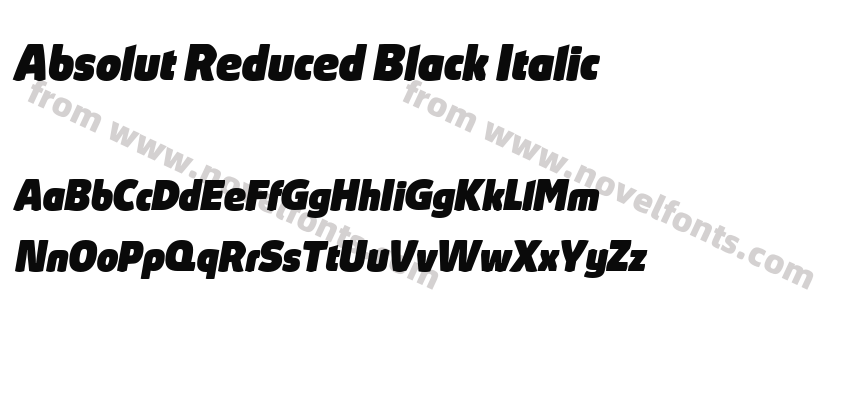 Absolut Reduced Black ItalicPreview