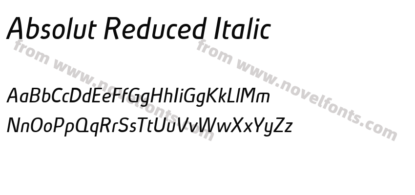 Absolut Reduced ItalicPreview