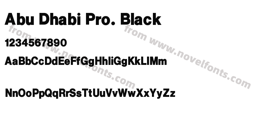 Abu Dhabi Pro. BlackPreview
