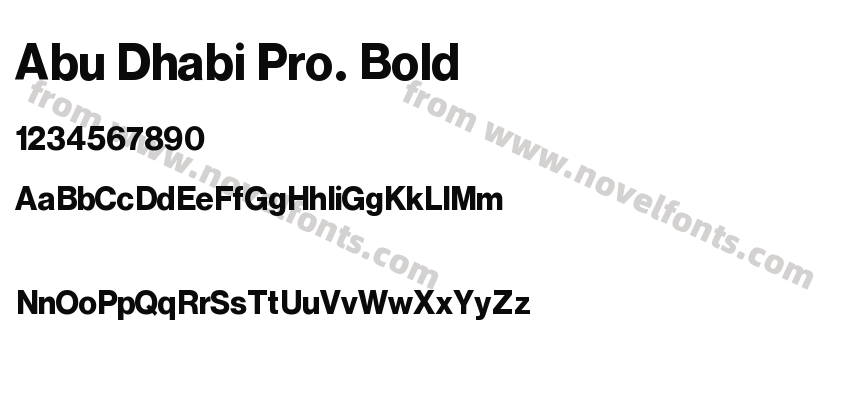 Abu Dhabi Pro. BoldPreview