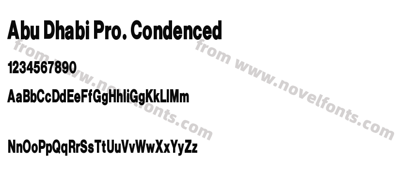 Abu Dhabi Pro. CondencedPreview