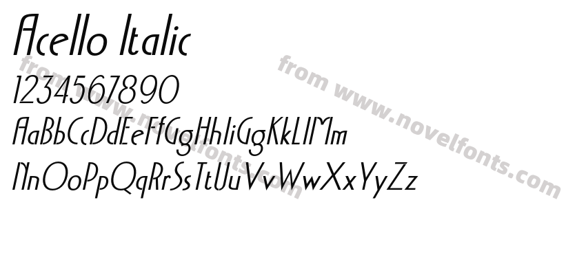 Acello ItalicPreview