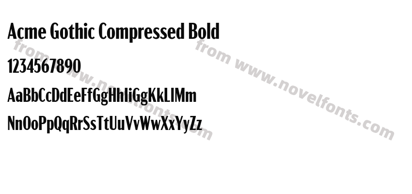 Acme Gothic Compressed BoldPreview