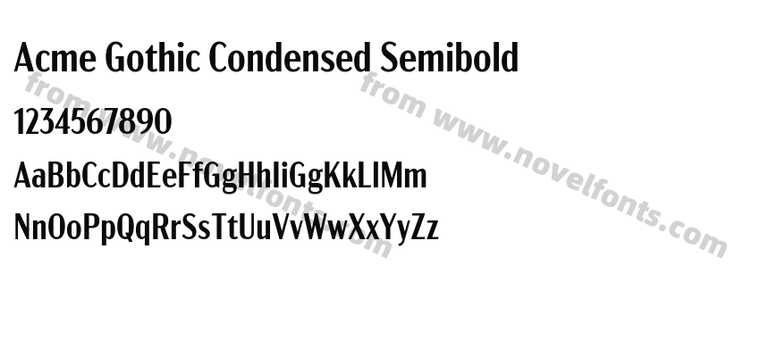 Acme Gothic Condensed SemiboldPreview