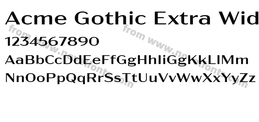 Acme Gothic Extra WidePreview
