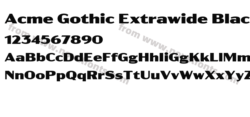 Acme Gothic Extrawide BlackPreview