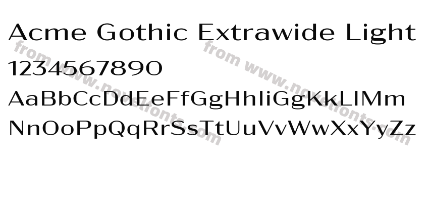 Acme Gothic Extrawide LightPreview