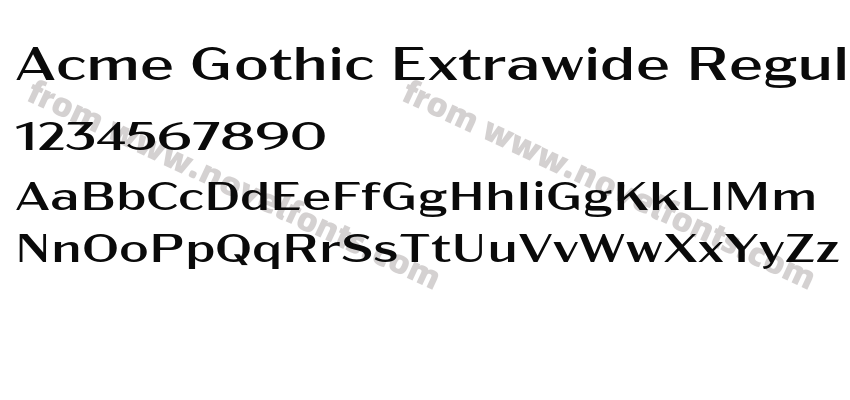 Acme Gothic Extrawide RegularPreview