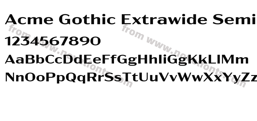Acme Gothic Extrawide SemiboldPreview