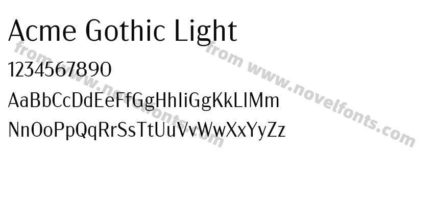 Acme Gothic LightPreview