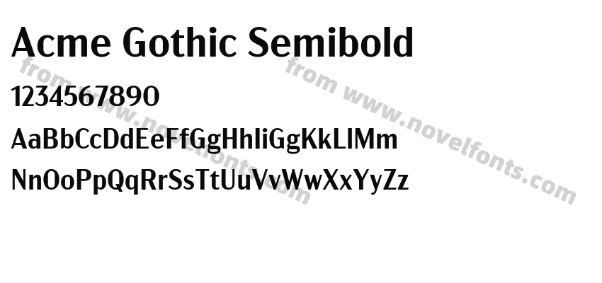 Acme Gothic SemiboldPreview