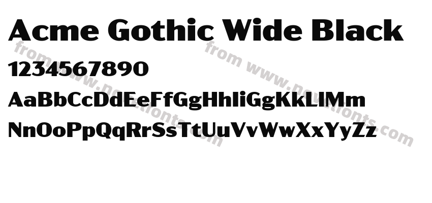 Acme Gothic Wide BlackPreview