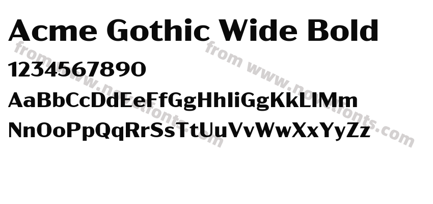 Acme Gothic Wide BoldPreview