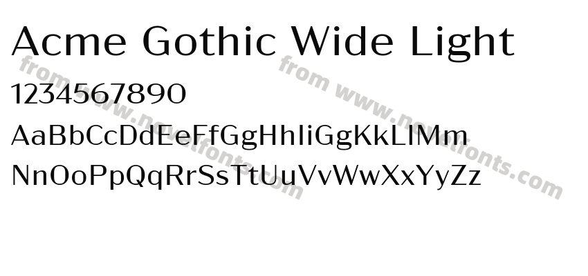 Acme Gothic Wide LightPreview