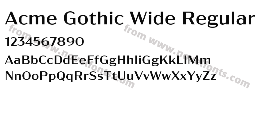 Acme Gothic Wide RegularPreview