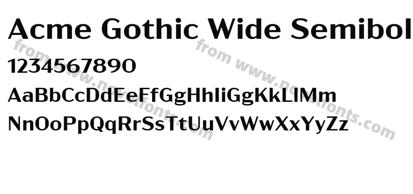 Acme Gothic Wide SemiboldPreview