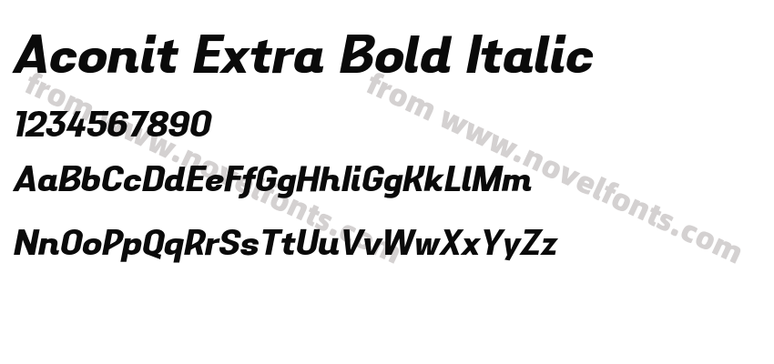 Aconit Extra Bold ItalicPreview