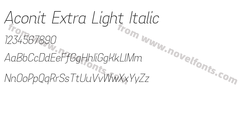 Aconit Extra Light ItalicPreview