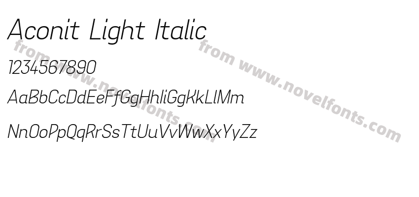 Aconit Light ItalicPreview