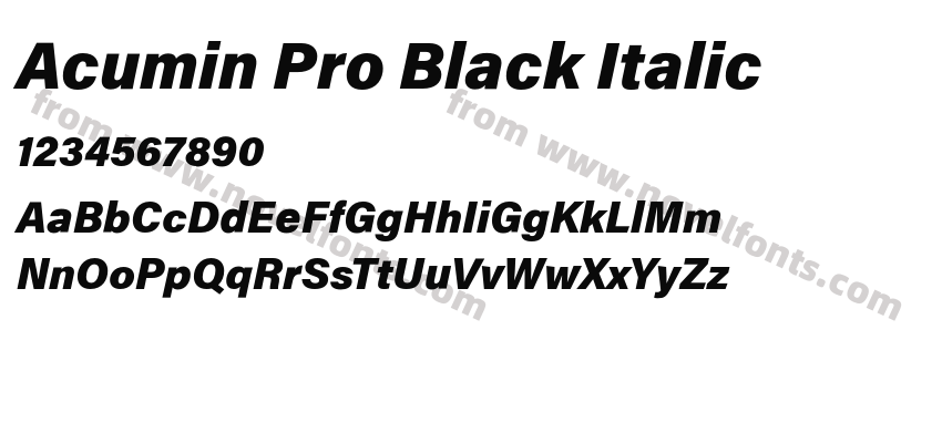 Acumin Pro Black ItalicPreview