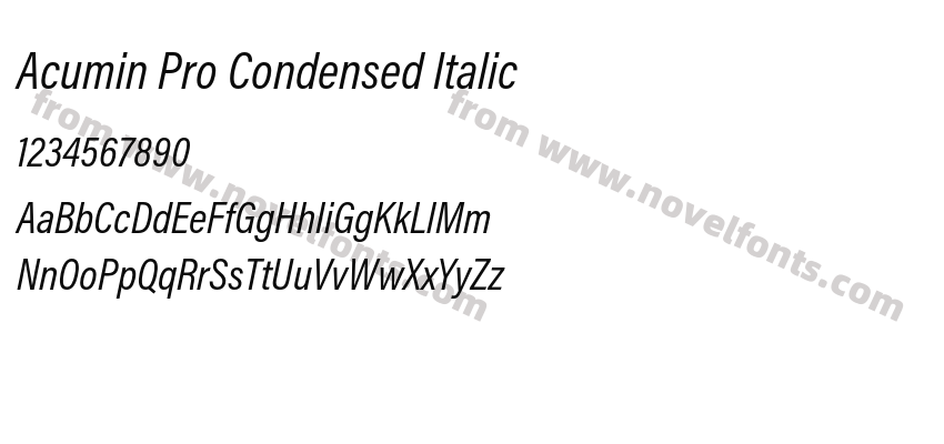Acumin Pro Condensed ItalicPreview