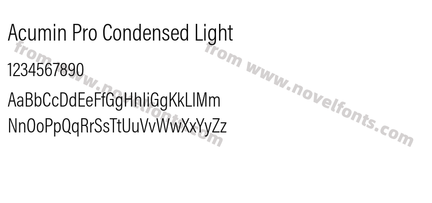 Acumin Pro Condensed LightPreview