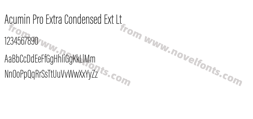 Acumin Pro Extra Condensed Ext LtPreview