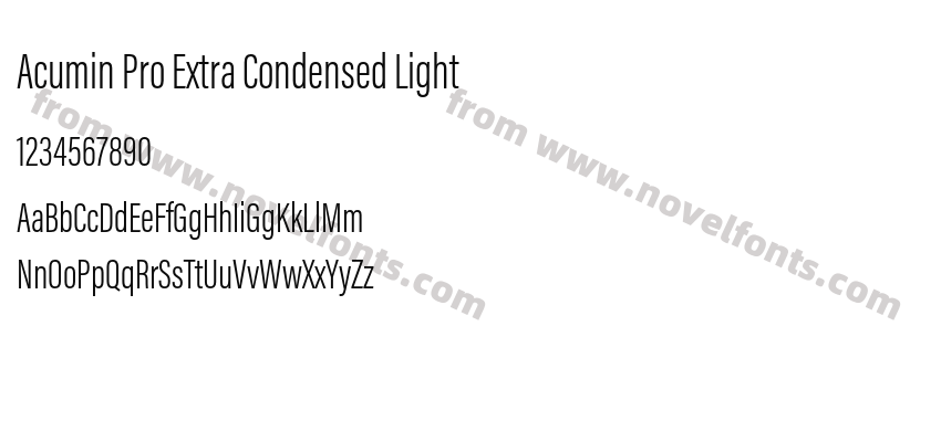 Acumin Pro Extra Condensed LightPreview